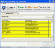 Export XLS Into Outlook Contacts screenshot